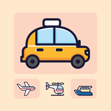 icons transport auto