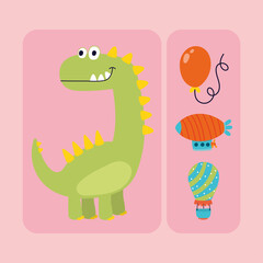 icons set kids illustrations