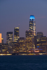 San Francisco skyline night view
