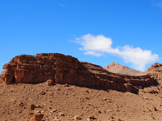 Fototapeta na wymiar Montagne dans une région désertique du sud marocain