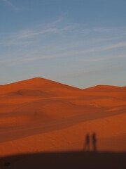 Fototapeta premium une grande dune au couché de soleil sur le désert du Sahara