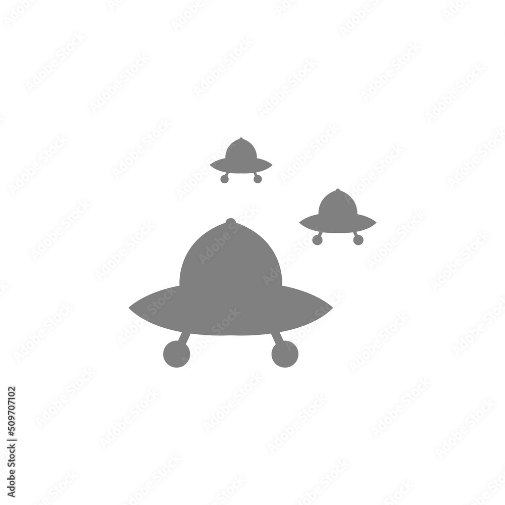 Sticker Ufo logo icon design illustration template vector