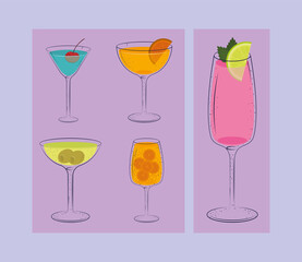 icons cocktails drink