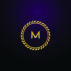 Premium luxury Vector elegant gold and  font Letter  Template for company logo with monogram element 3d Design