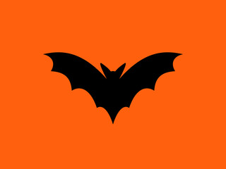 Bat halloween logo.