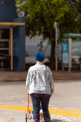 person walking on street old woman miami 