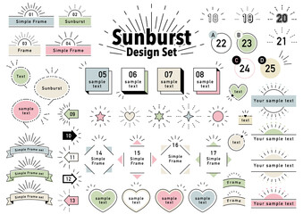 Sunburst Design Set サンバースト見出しフレームセット