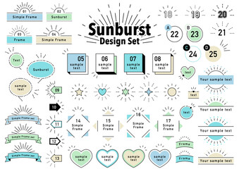 Sunburst Design Set サンバースト見出しフレームセット