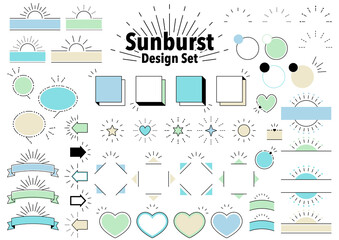 Sunburst Design Set サンバースト見出しフレームセット