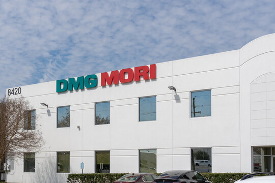 Houston, Texas, USA - March 2, 2022: DMG Mori  office building in Houston, Texas, USA. DMG Mori Seiki Co., Ltd. is a Japanese company engaged primarily in the manufacture of machine tools. 