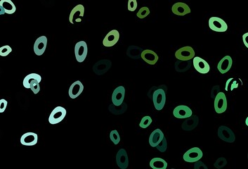 Dark Blue, Yellow vector background with bubbles.