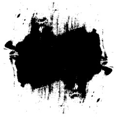 Fototapeta premium Watercolor brush texture. Ink paint brush stain. Grunge texture. Vector illustration. Stock image.