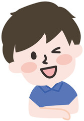 ポロシャツを着たスタッフ