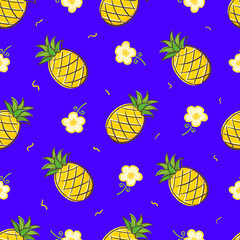 pineapple illustration cartoon