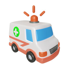 Ambulance 3D Illustration Icon