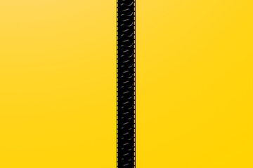 3D illustration, zipper Background. Closing clasp. Concept banner closed and open zipper.