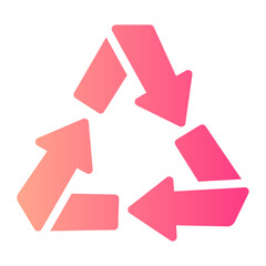 recycling gradient icon
