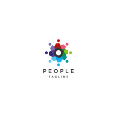 People  logo vector icon design template