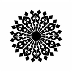 Mandalas for coloring book. Decorative round ornaments. Unusual flower shape. Oriental vector, Mandala patterns. Weave design elements. Yoga logos Vector. abstract black and white pattern