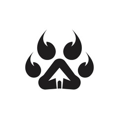Paw Logo design vector illustration design template