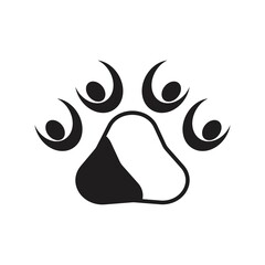 Paw Logo design vector illustration design template