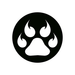 Paw Logo design vector illustration design template