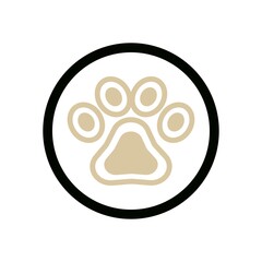 Paw Logo design vector illustration design template