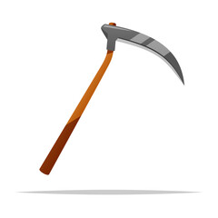 Scythe vector isolated illustration design