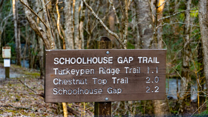 Smokey Mountains Trail Sign