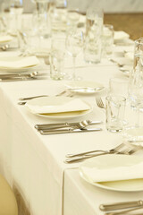 table set for a dinner