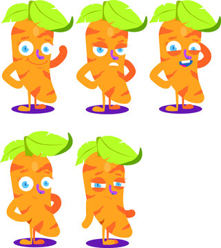 Set of arrot orange illustration