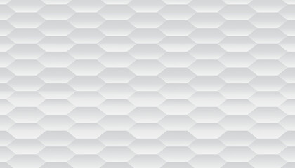 Luxury white hexagon background seamless pattern. Honeycomb concept. Vector illustration.