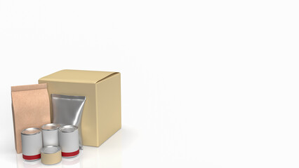 The food package on white background  3d rendering