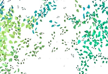 Light Green, Yellow vector background with abstract forms.