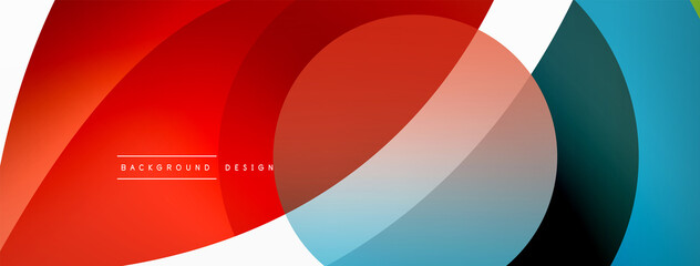 Creative geometric wallpaper. Minimal abstract background. Circle wave and round shapes composition vector illustration for wallpaper banner background or landing page