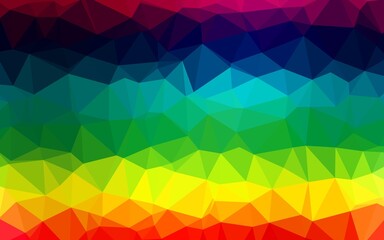 Obraz premium Dark Multicolor, Rainbow vector blurry triangle texture.