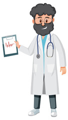 Fototapeta premium Happy doctor with patient file