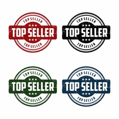 Top seller grunge rubber stamp on white background, vector illustration
