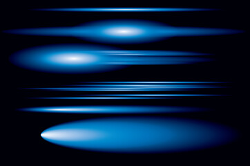 Fototapeta premium Light and speed effect set, vector