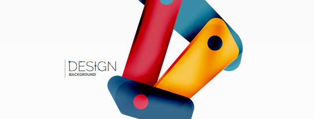 Creative geometric wallpaper. Minimal abstract background. Color bright overlapping lines composition vector illustration for wallpaper banner background or landing page