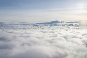 Fototapeta na wymiar Aerial Clouds from a Plane