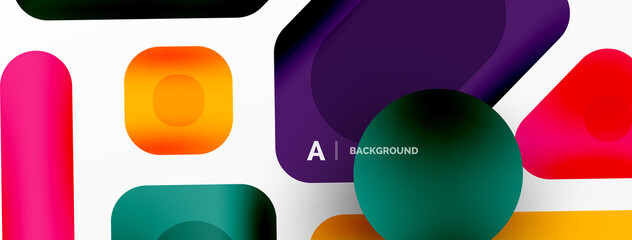 Colorful geometric shapes lines, squares and triangles. Abstract background for wallpaper, banner or landing page