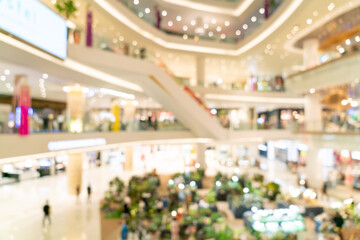 abstract blur and defocused luxury shopping mall and retail store for background