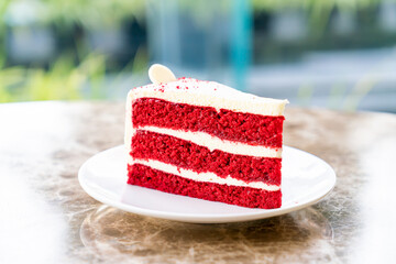 red velvet cake on plate