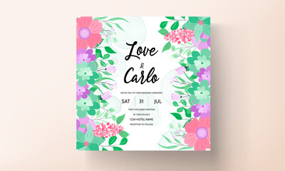 Naklejka na ściany i meble beautiful wedding invitation card floral