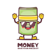 money cartoon mascot illustration vector