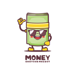money cartoon mascot illustration vector