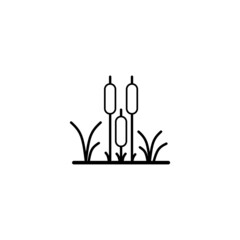 Reeds plank outline icon in isolated on background. symbol for your web site design logo, app, Reeds plank outline icon Vector illustration.

