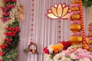 Fototapeta na wymiar flowers in a wedding ceremony