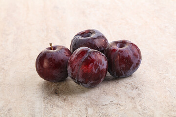 Ripe and sweet purple plum